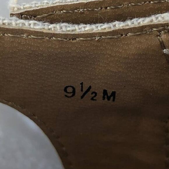 SO Natural Cream Tan Perch Basket Woven Cork Wedge Strappy Heel Sandal Shoes - Picture 6 of 11